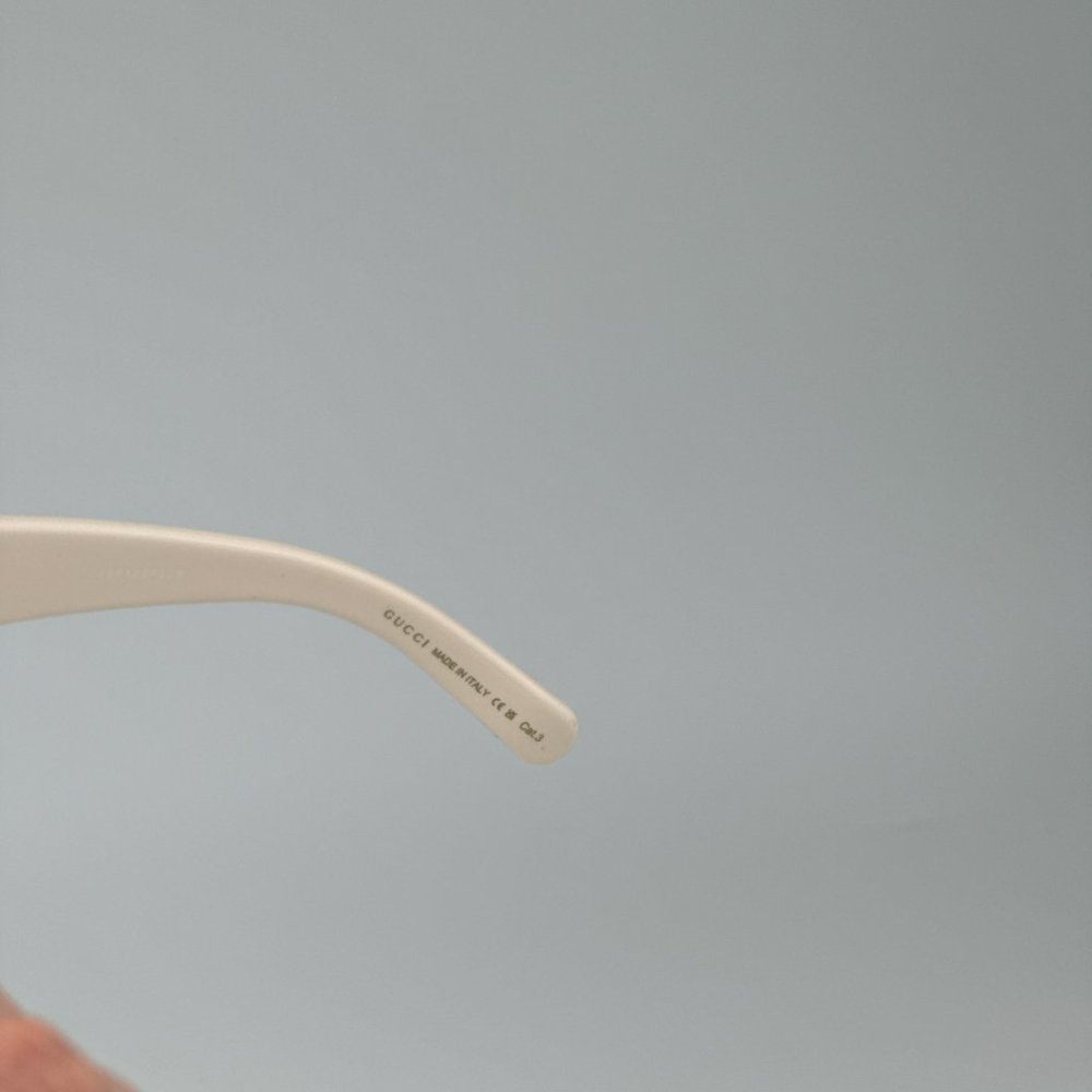 Gucci GG1403SK 004 BRAND NEW Sunglasses Ivory Brown Unisex Rectangle - Picture 11 of 14